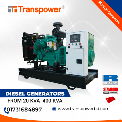 30 KVA Ricardo Diesel Generator, China